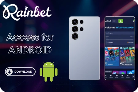 Installing the Rainbet app download in android 