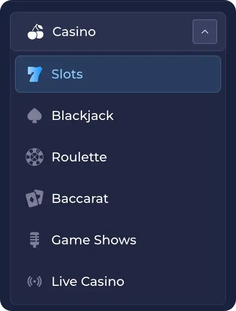 Casino menu